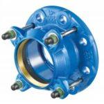 Adapteur à bride en fonte avec auto-butée pour tube bi-orienté