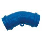 Coude fonte 45° à double emboitements