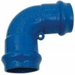 Coude fonte 90° à double emboitements