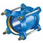 Jonction en fonte avec auto-butée pour tube bi-orienté